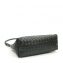 BottegaVeneta Ebony Intrecciato Woven Leather Frame Pochette Bag (03)