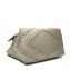Jimmy Choo Metallic Silver Leather Studded Tulita Shoulder Bag (03)