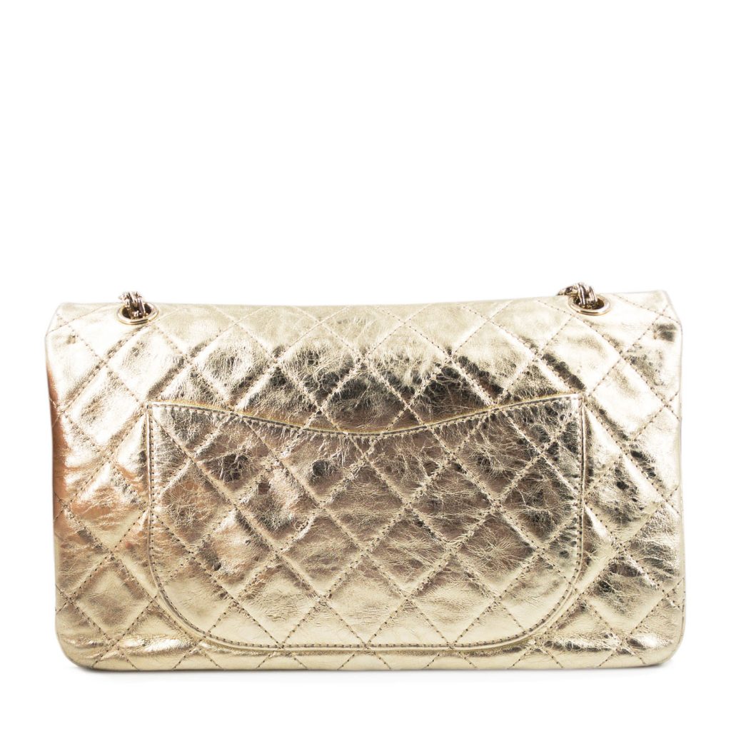 Chanel Gold Reissue 2.55 Quilted Calfskin Leather 226 Flap Bag ...