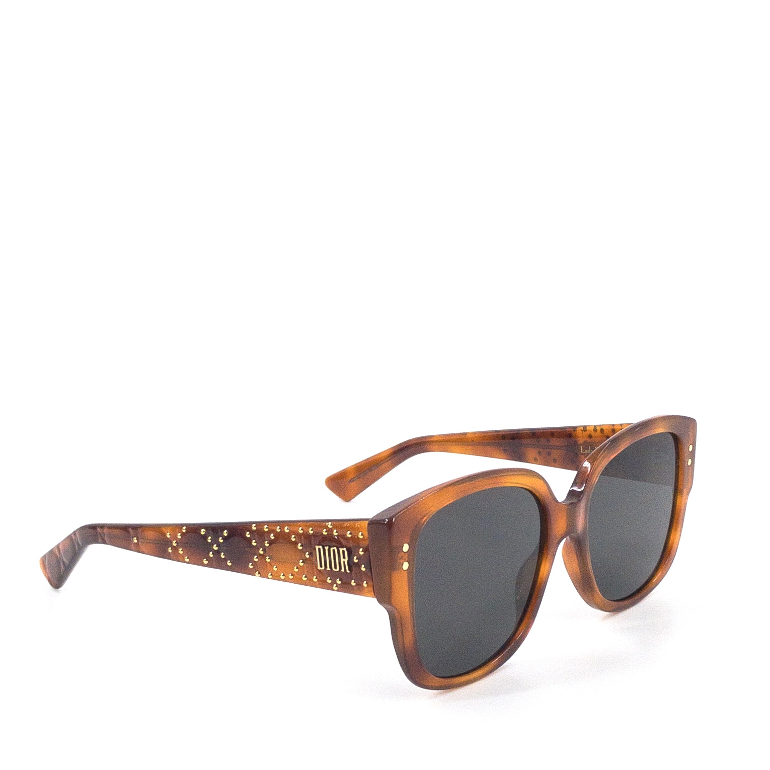 Christian Dior Lady Dior Studs 3 Sunglasses, Havana - LabelCentric