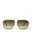 Jimmy Choo Brown 'Carry' Leather Trim Wire Rim Sunglasses