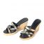 Burberry Black Patent Leather and Nova Check Espadrille Wedge Sandals (02)