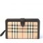 Burberry Chocolate Haymarket Check Coated Canvas Continental Wallet