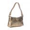 Burberry Gold Embossed Leather Zip Baguette Bag (01)