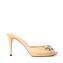 Gucci Beige Leather New Hollywood Horsebit Slide Sandals (01)