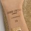 Jimmy Choo Gold Glitter Leather 'Isabel' Peep Toe Pumps (07)