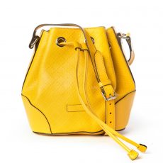Gucci Yellow Diamante Leather Small Bucket Bag (01)