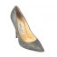 Jimmy Choo Anthracite Anouk Lame Glitter Pointed Toe Pumps