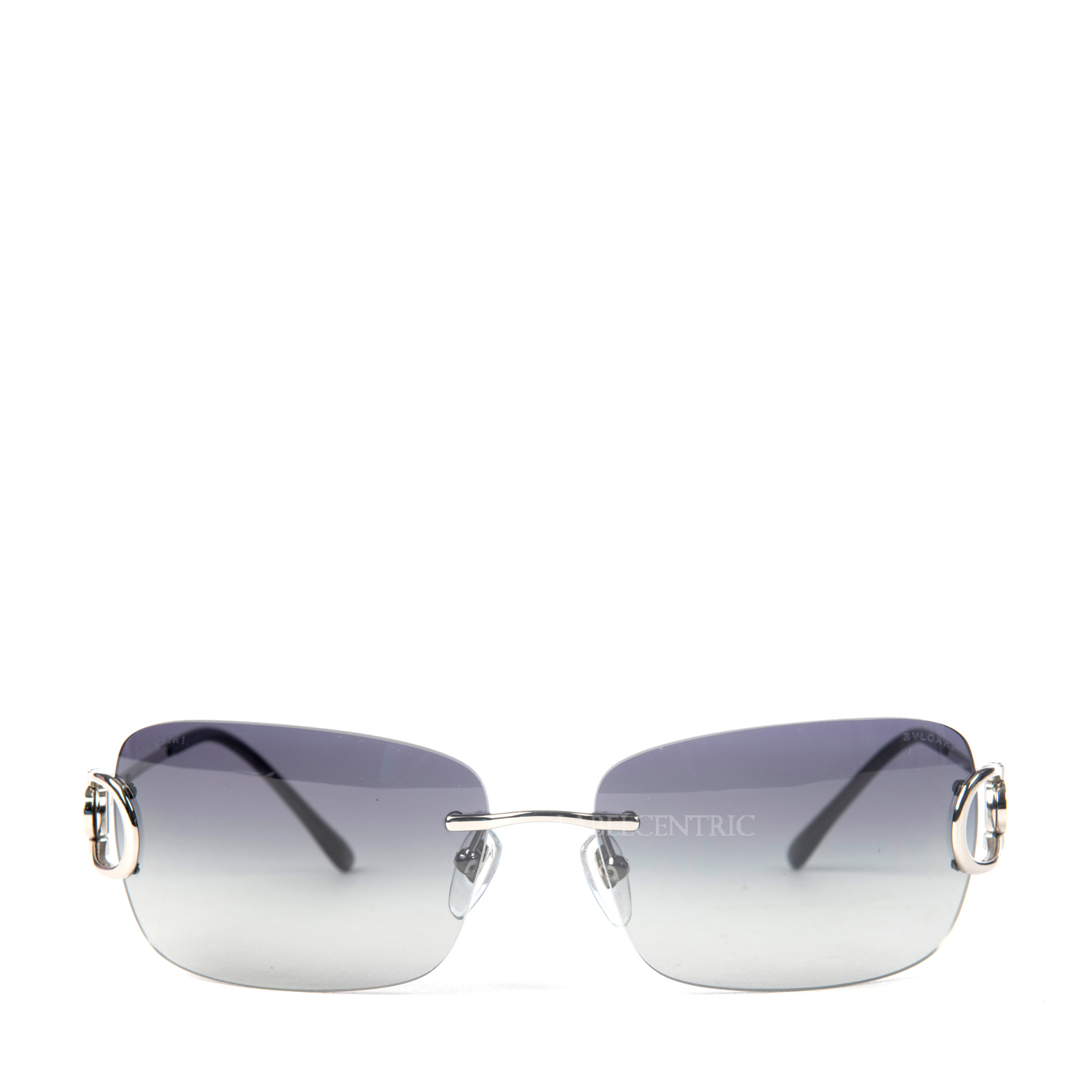 الفراولة بث تثاءب  VINTAGE Bvlgari Rimless Silver Rectangle Sunglasses - LabelCentric