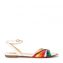 Christian Louboutin Multicolor Rainbow Ribbon Naseeba Latte Sandals (01)