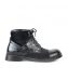 Dolce & Gabbana Pony Hair and Leather Lace-up Ankle Boots (01)
