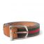 GUCCI NYLON WEB LEATHER BELT WITH ROUNDED BUCKLE (01)