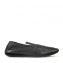 Versace Black Woven Leather Slip On Loafers (01)