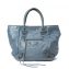 Balenciaga Blue Lambskin Leather Sunday S Tote