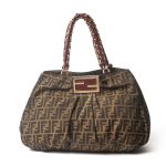 Fendi Tobacco Zucca Print Canvas Large Mia Shoulder Bag (03)