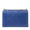 Christian Dior Blue Grained Leather Diorama Medium Flap Bag