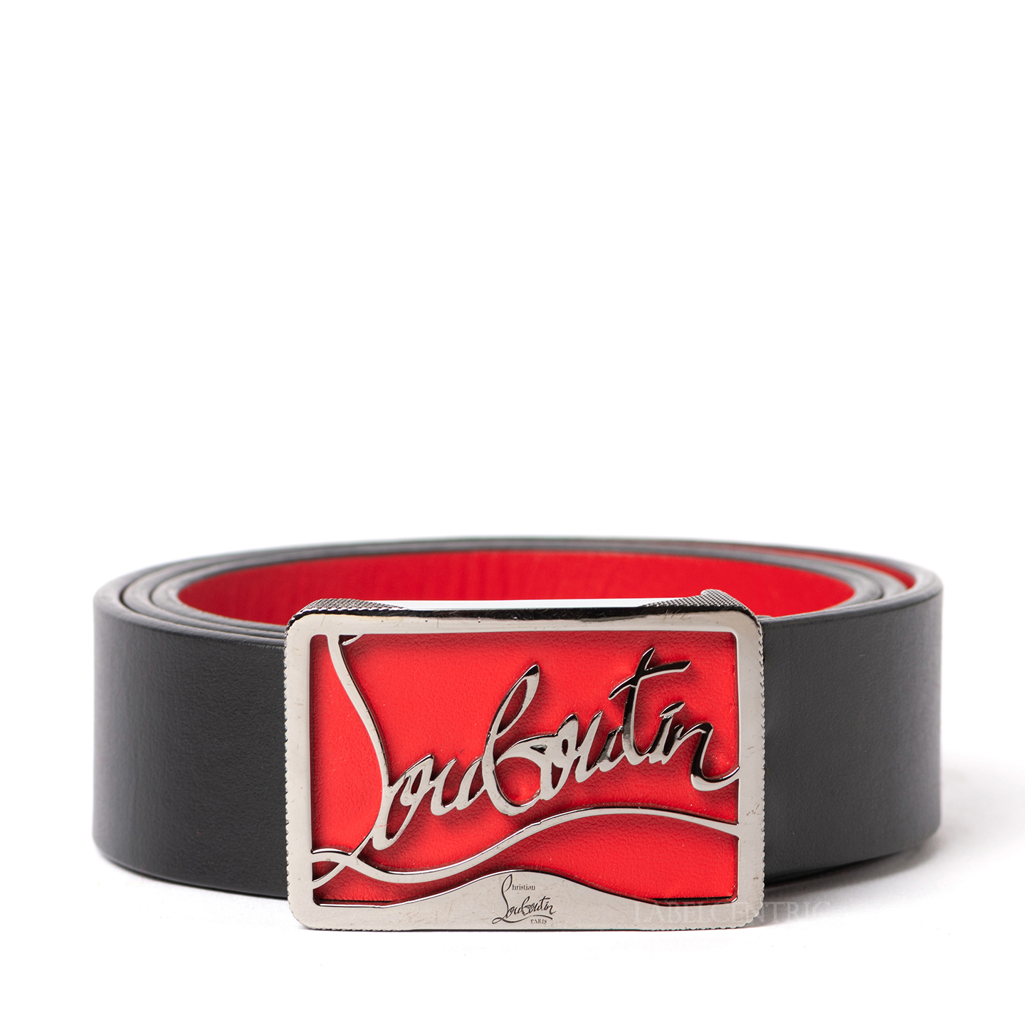 Ricky Logo Buckle Leather Belt