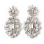Dolce & Gabbana Crystal Flower Silver Tone Clip On Earrings