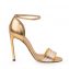 Gucci Gold & Silver Leather Ankle Strap Sandals (02)